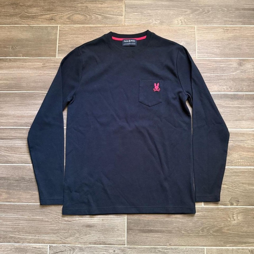 Psycho Bunny thermal Long Sleeve Pocket Tee size L